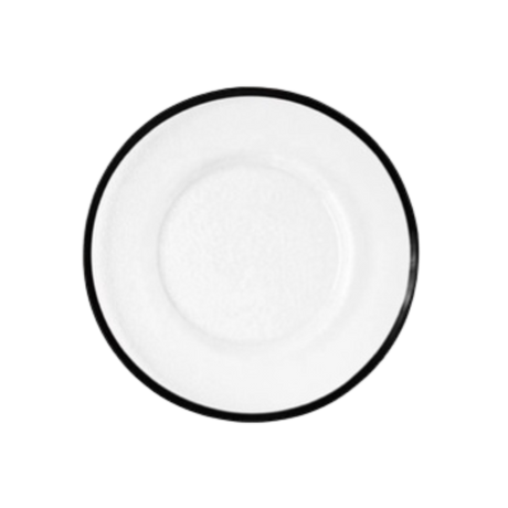 Black Trim Charger Plate for hire — elegant wedding tableware rental Johannesburg