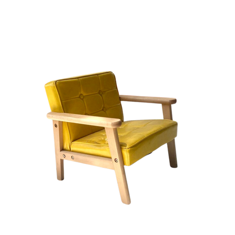 Ada Yellow Kids Couch for hire — children's lounge couch rental Johannesburg