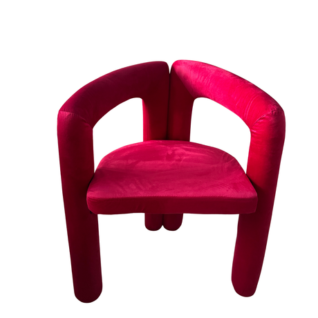 Red Elephant Chair for hire — bold red sculptural lounge chair rental Johannesburg