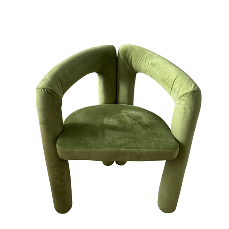 Green Elephant Chair for hire — sculptural sage lounge chair rental Johannesburg