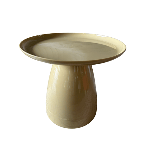 Beige Pebble Side Table for hire — neutral event side table rental South Africa