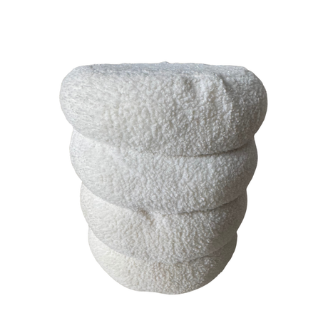 White Grey Stacked Ottoman for hire — wedding lounge ottoman rental Johannesburg