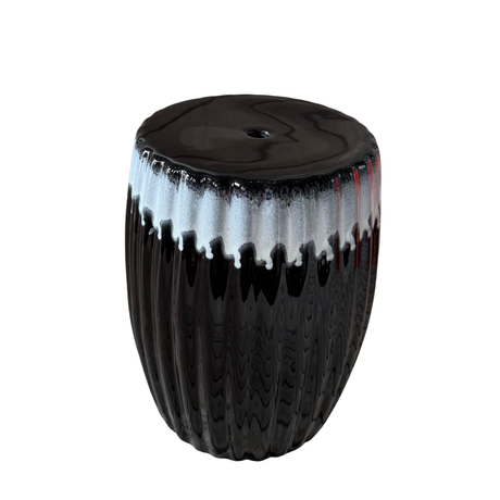 Aria Ceramic Side Table for hire — black and white event side table rental Johannesburg