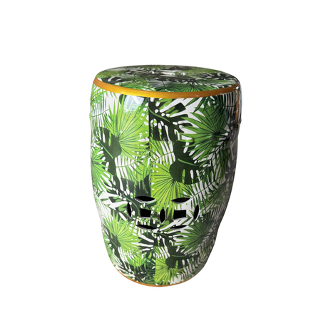 Solace Green Ceramic Side Table for hire — sage event side table rental Johannesburg