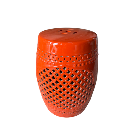 Coral Ceramic Side Table for hire — coral event side table rental Johannesburg