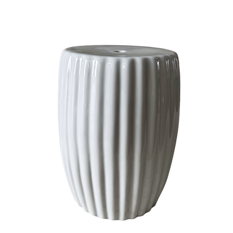 Greco White Ceramic Side Table for hire — classic event side table rental Johannesburg