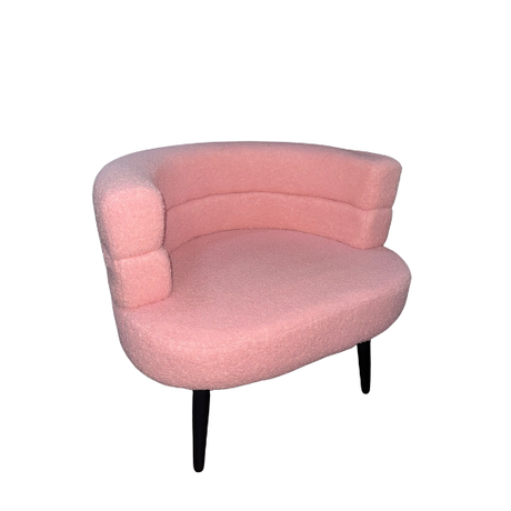 Pink Halo Occasional Chair for hire — soft pink wedding lounge chair rental Johannesburg