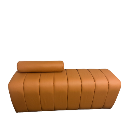 Orange Linear 3 Seater Ottoman for hire — modular wedding bench rental Johannesburg