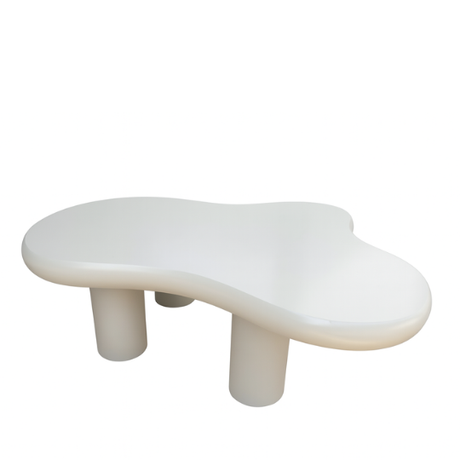 Off White Wiggle Coffee Table for hire — organic-shape modern lounge table rental South Africa