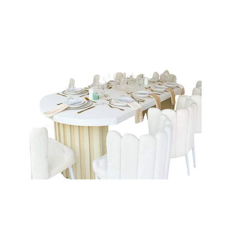 2 Tone Wooden Table for hire — modern rustic wedding table rental Johannesburg