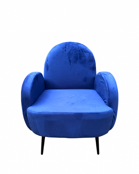 Blue Jade Single Seater Sofa for hire — bold blue wedding lounge couch rental Johannesburg