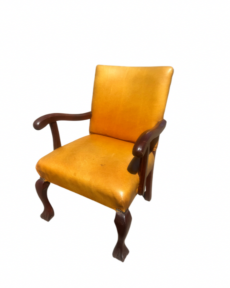 Mustard Armchair for hire — classic mustard accent armchair rental Johannesburg
