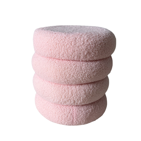 Pink Stacked Ottoman for hire — wedding lounge ottoman rental Johannesburg