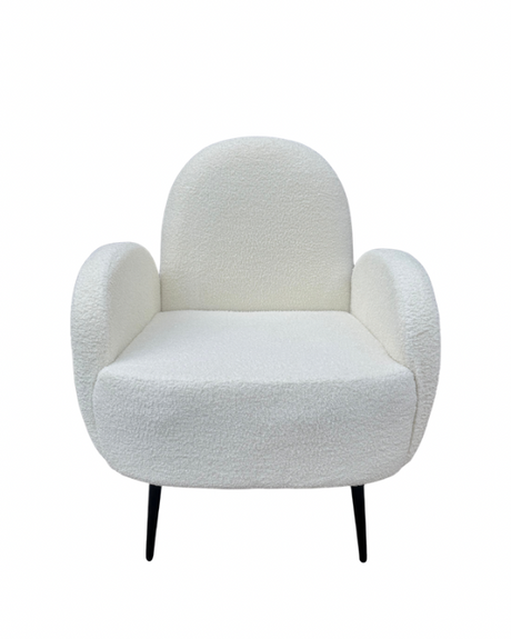 White Jade Single Seater Sofa for hire — sculptural wedding lounge couch rental Johannesburg
