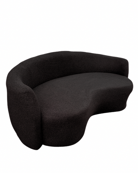 Black Myla 3 Seater Couch for hire — plush black wedding lounge sofa rental Johannesburg