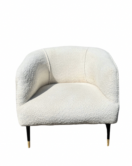 Faith Single Seater Couch for hire — modern curved wedding lounge couch rental Johannesburg